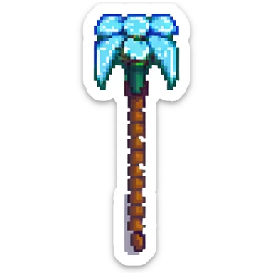 minecraft pickaxe pixel art style sticker