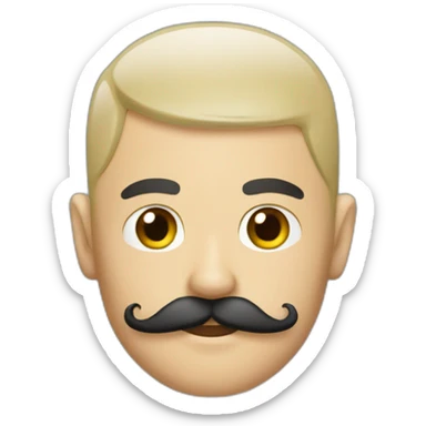 Skinhead with Mexican mustache sticker