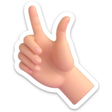 index finger pointing down sticker