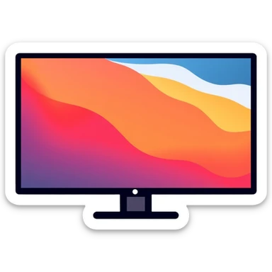 flat plasma TV screen with stand sticker