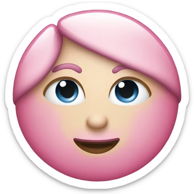 Pink Christmas heart sticker