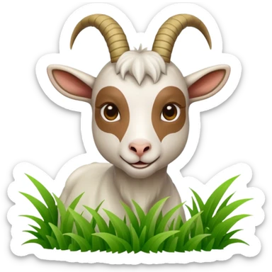 goat eating food sticker