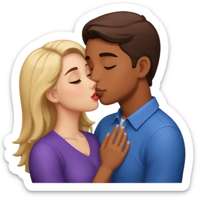 Aggressive kissing sticker