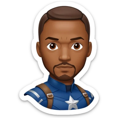 Anthony Mackie Captain America sticker