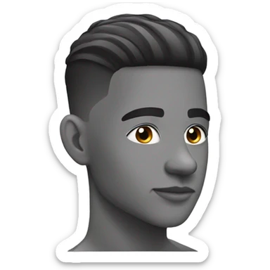 A low taper fade haircut sticker