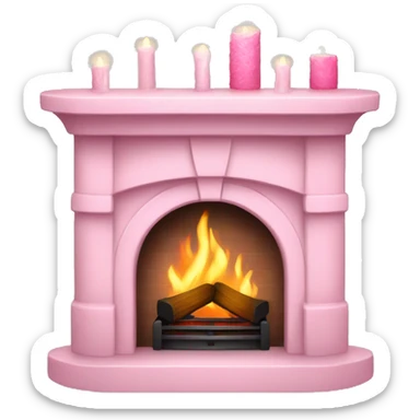 Winter Pink FirePlace sticker