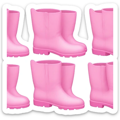  pink boots on cat sticker