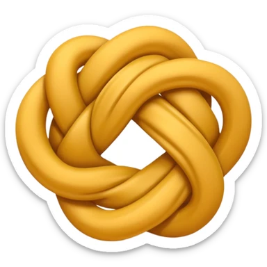 pain point, simple knot or tangle, neutral colors, emoji style sticker