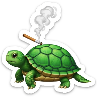 Turtle smoking weed sticker