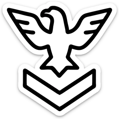 U.S. Navy Seaman Recruit E-1 insignia, no insignia, blank background, simple and clear sticker