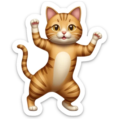 Dancing cat sticker