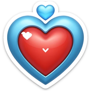 corazon celeste con destellos sticker