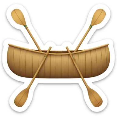 One canoe paddle with multiple helping hands reaching toward it sticker