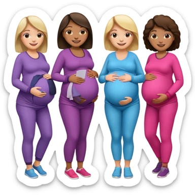 a group of Pregnant women  sticker
