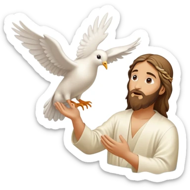 baptism of Jesus, John the baptist baptizing Jesus, dove hoveri sticker