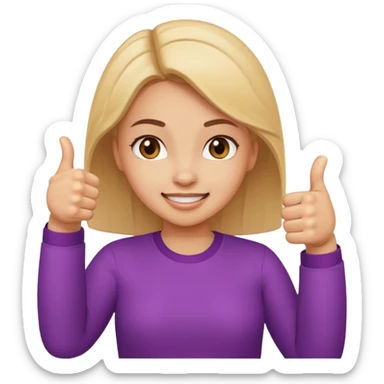 

a girl with a thumb ups and one with thumbs odwnv



 sticker