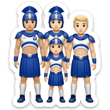 royal blue and white spartan school team sticker