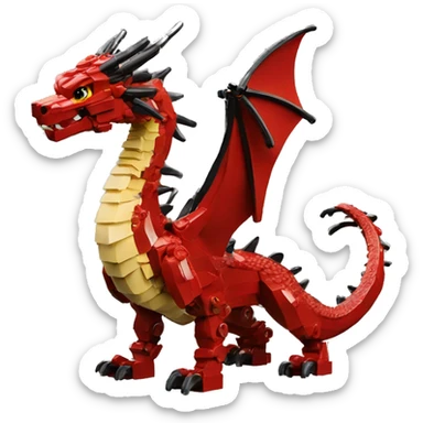 a lego dragon sticker