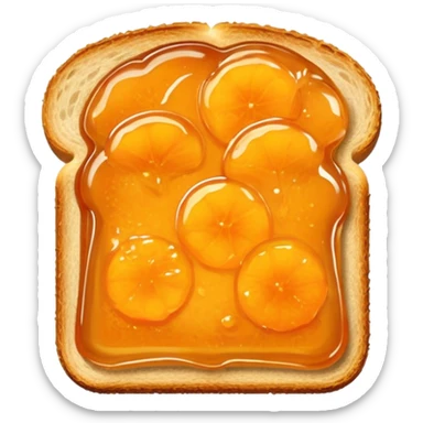 toast with orange marmalade spread sticker