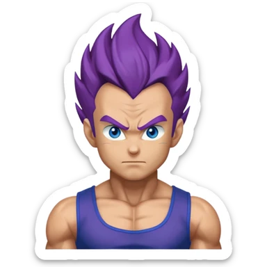 Vegeta ultra ego with purple hair sticker