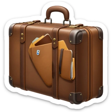 Suitcase half-open sticker