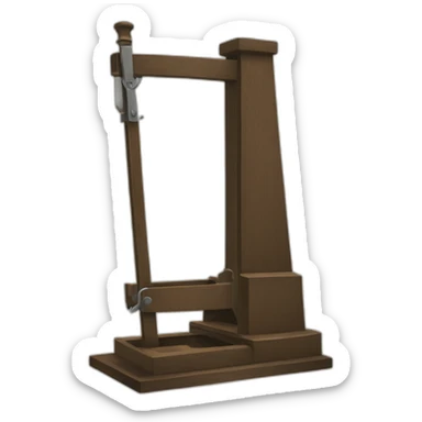 French revolution guillotine sticker