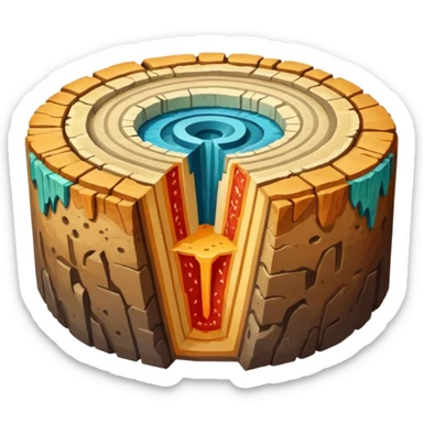 Planet crust, mantle, and core sticker