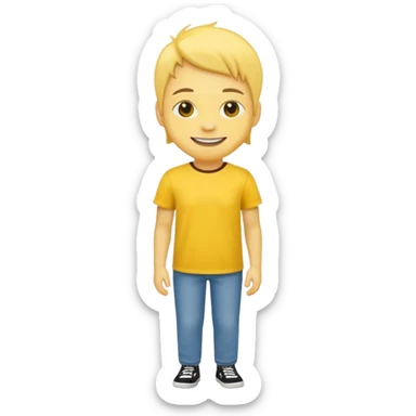 Star with a human full body yellow skin sticker