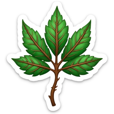 Wiz 101 casting sigil brown and green leaf life school inspired  sticker