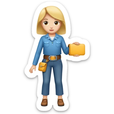 belt in girl hand sticker