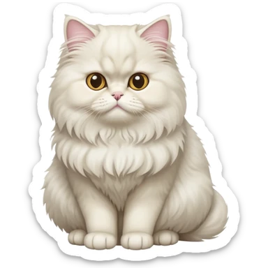 Persian cat sitting full body sticker