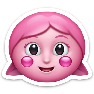 Coração metade rosa pink e metade branco emoji sticker