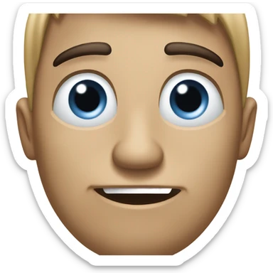 Smirk with eye roll  sticker