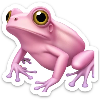 Pink tree frog sticker
