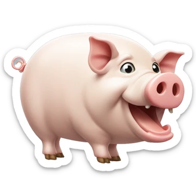 Cochon avec un queux de poisson sticker