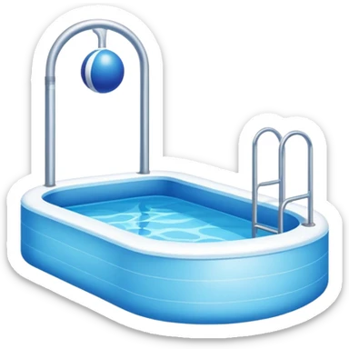 swimming pool with blue water sticker
