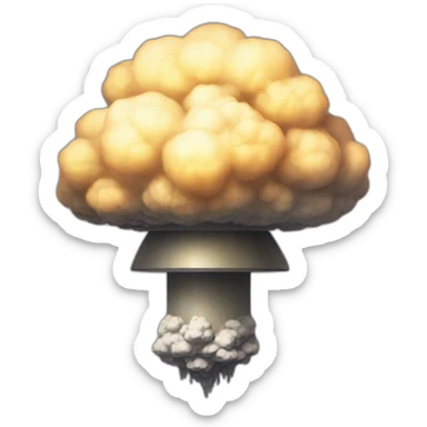 nuclear bomb mushrrom sticker