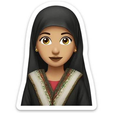 Palestine women thobe tatreez sticker