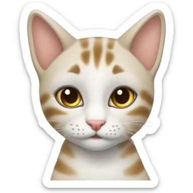 девочка с котом sticker