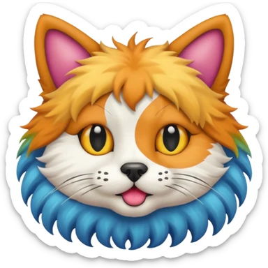 cat and dog one body sticker