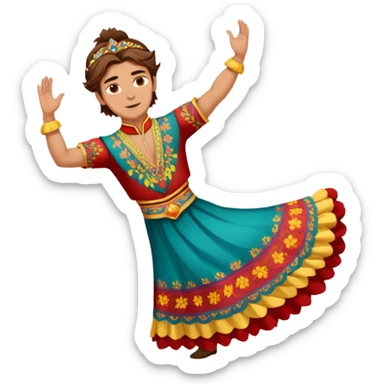 Folkloric Dancer sticker