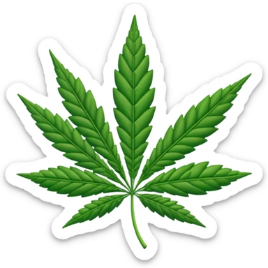 Hoja de marihuana sticker