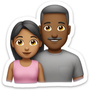 padre e hija jovenes sticker