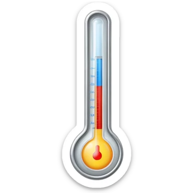 a medical thermometer whose temperature has risen too high sticker