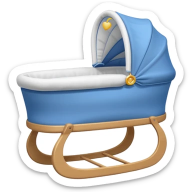 blue baby bassinet sticker