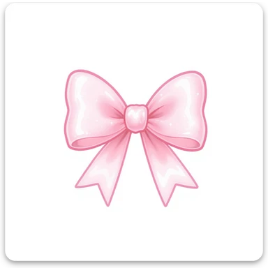 sakura bow, cute and shiny, with a gradient effect, no background sticker