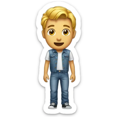 A man who peed his jeans sticker