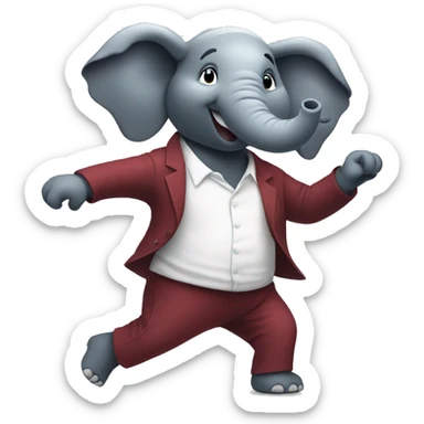 Elefante bailando sticker