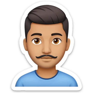 Indian man 25 years old fade hair cut sticker