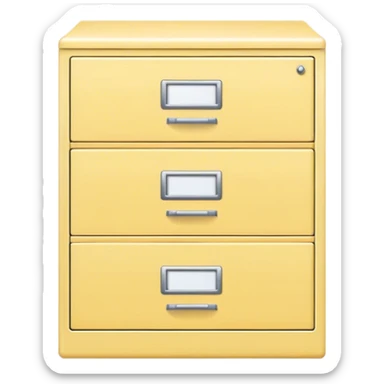 pastel yellow filing cabinet sticker